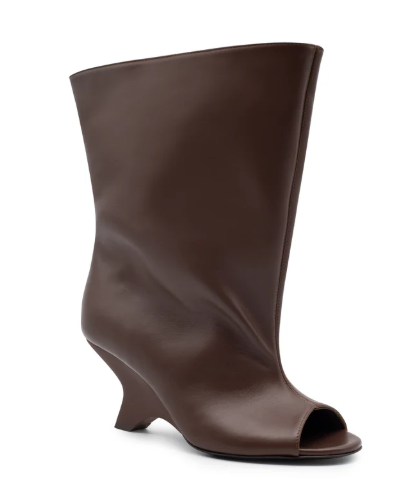 מגף חום שוקולד פתח קדמי