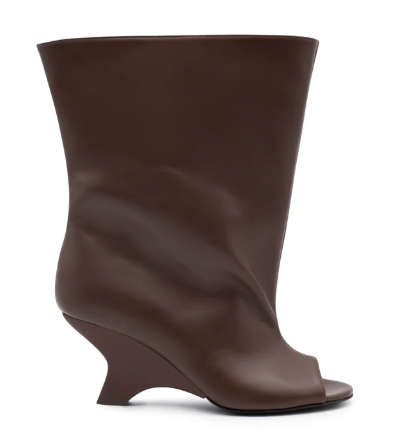 מגף חום שוקולד פתח קדמי