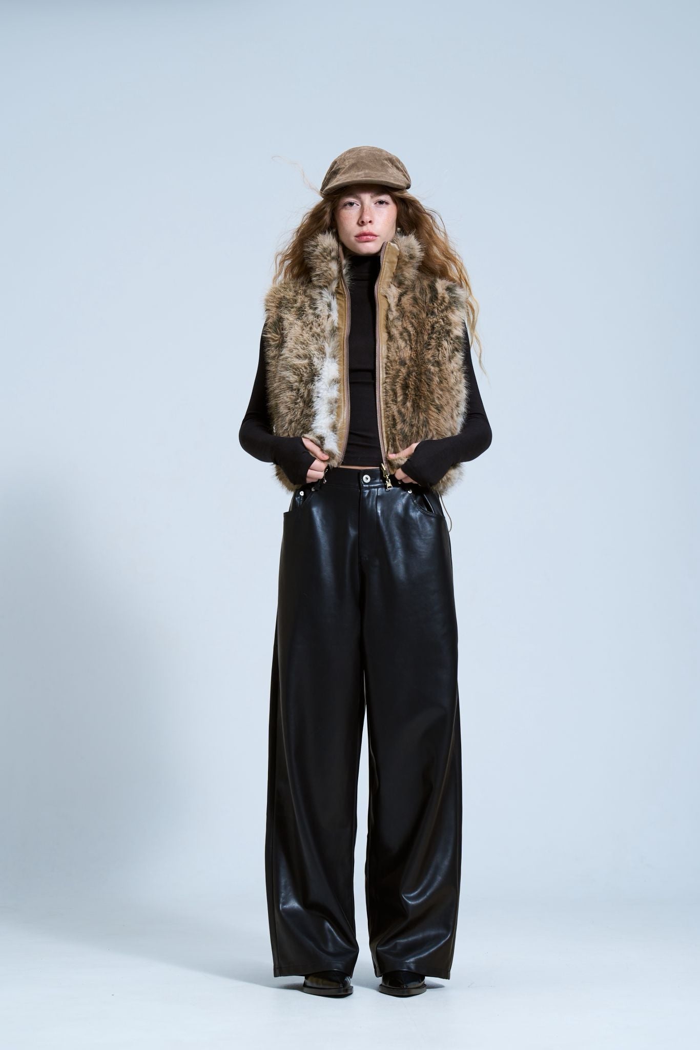 מכנס דמוי עור מייסון שחור - C’est Moi