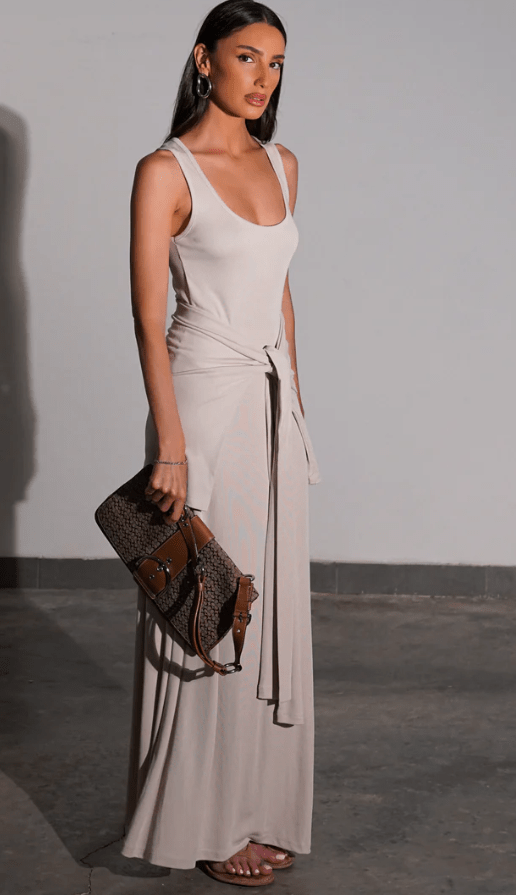 שמלת מליפס - בז - C’est Moi