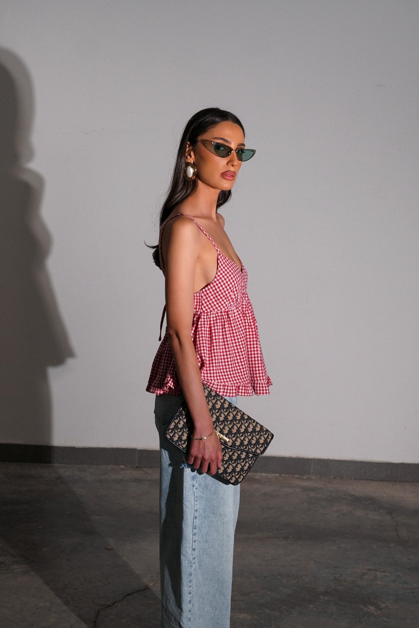 חולצת משבצעות משולשים רנה - C’est Moi