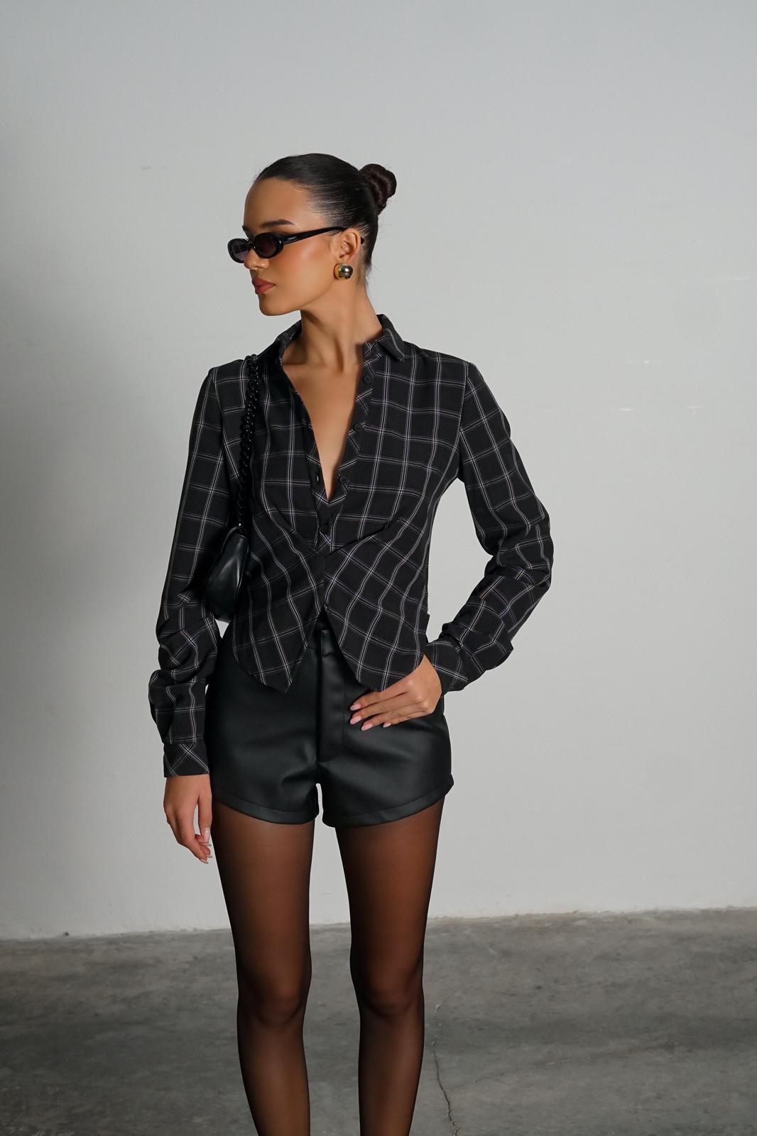 חולצת סאנסה שחור