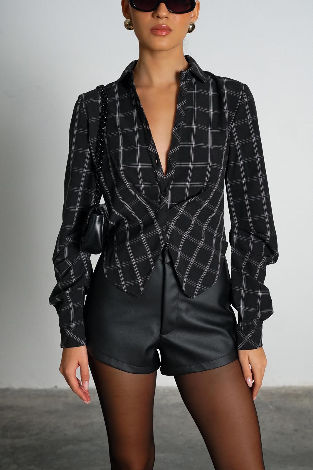 חולצת סאנסה שחור