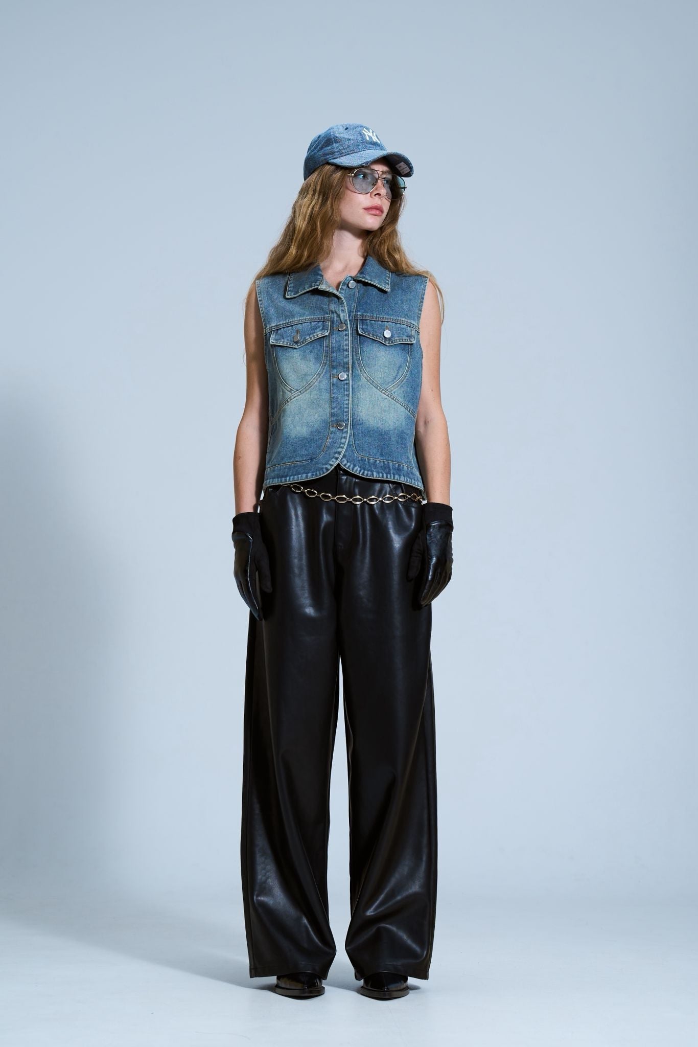 מכנס דמוי עור מייסון שחור - C’est Moi