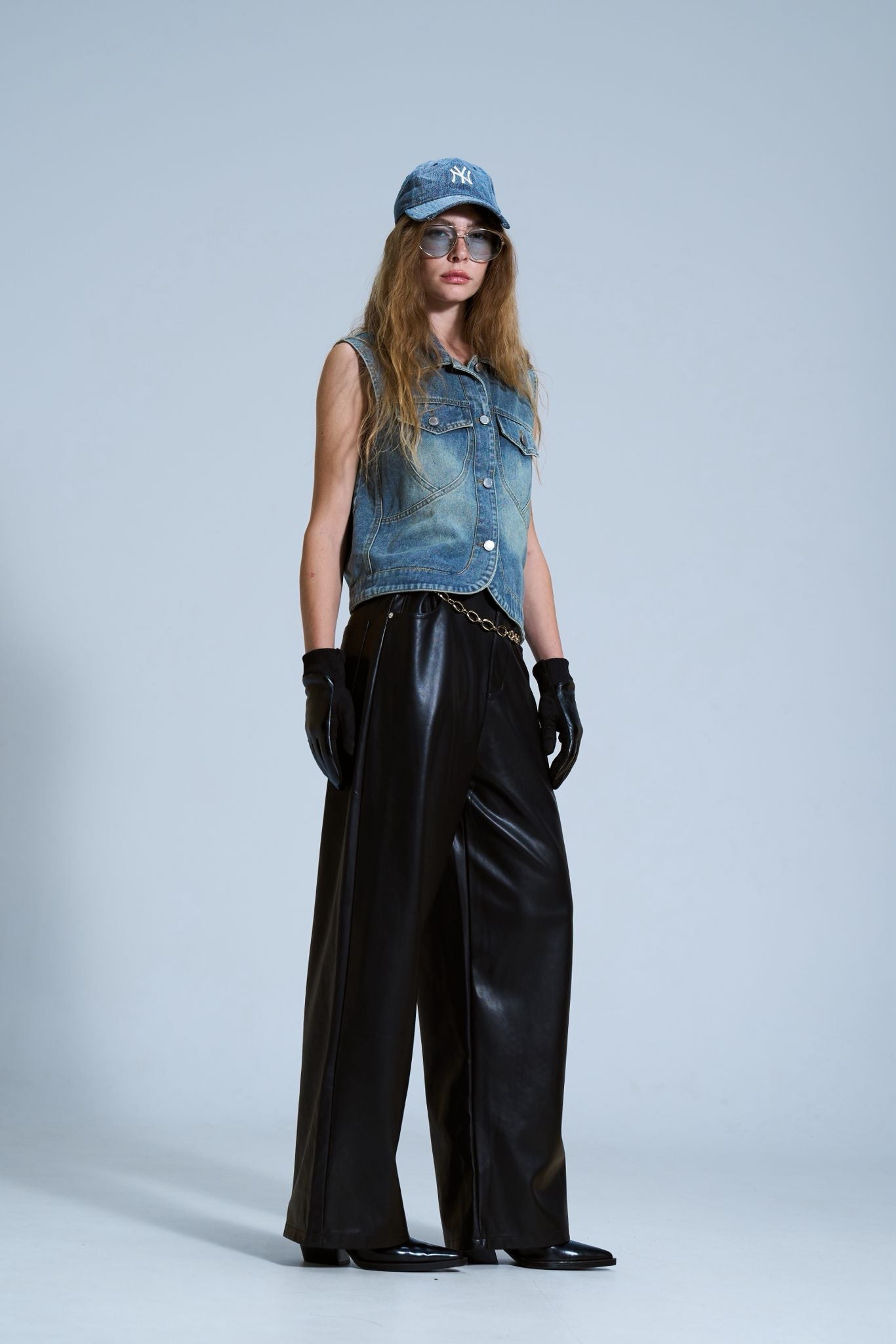 מכנס דמוי עור מייסון שחור - C’est Moi