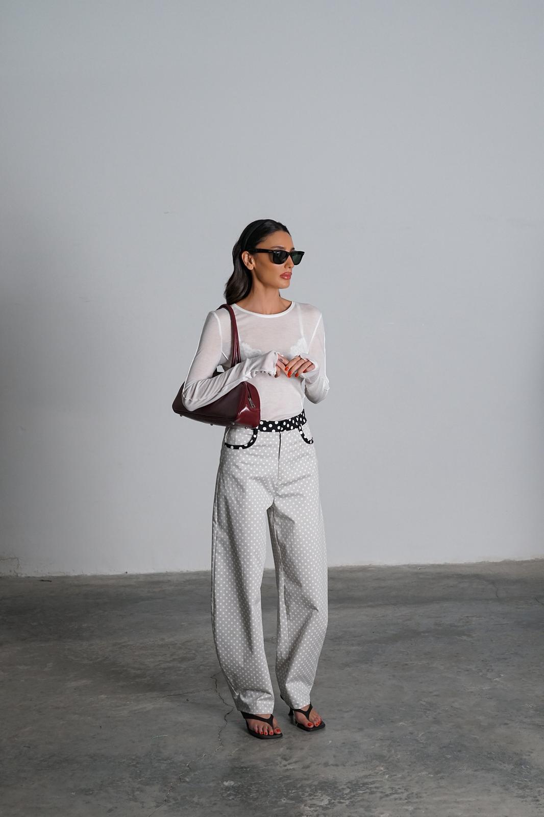 מכנס פאי אפור - C’est Moi